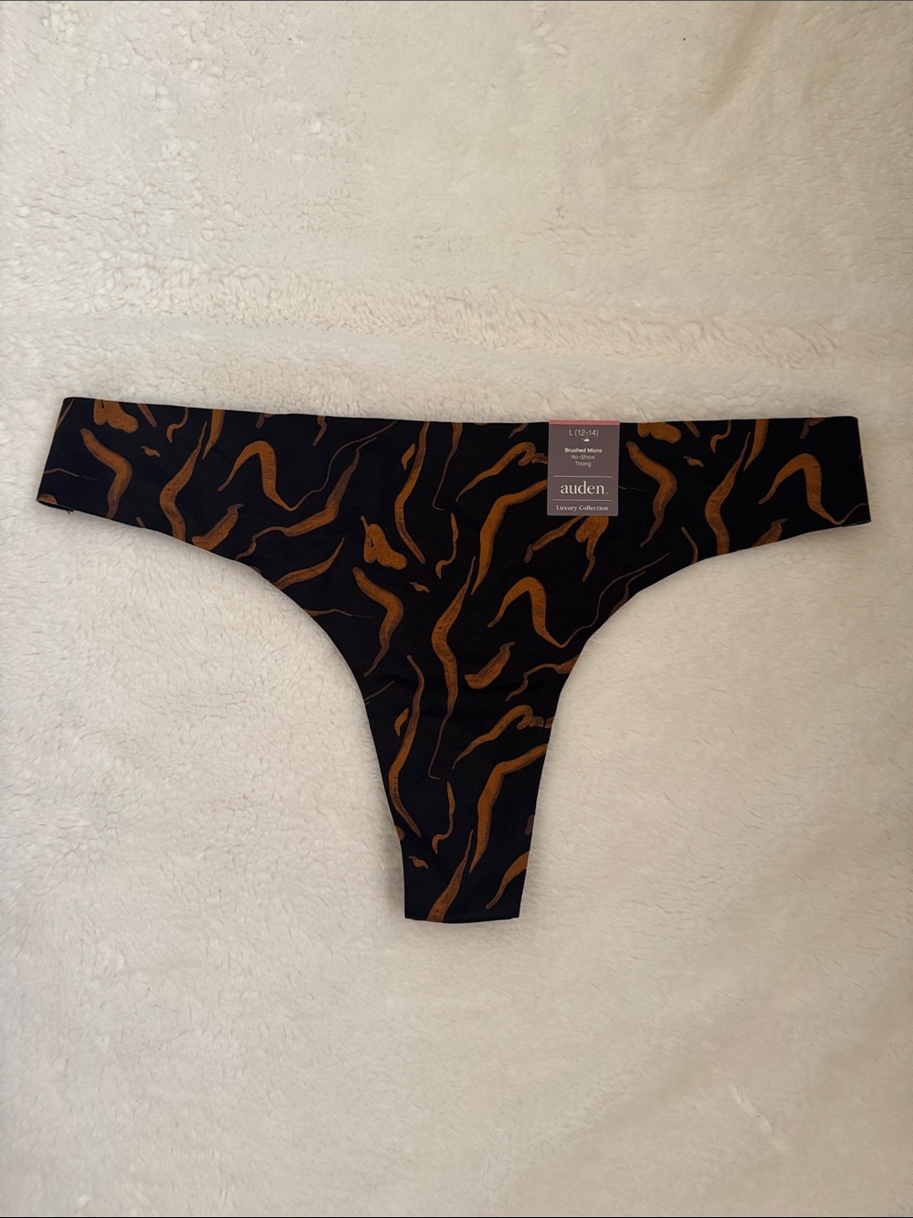 NWT Auden No-Show Thong Panty Size L